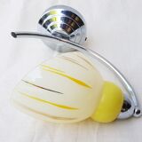 Wall lamp stainless steel and coloured opaline