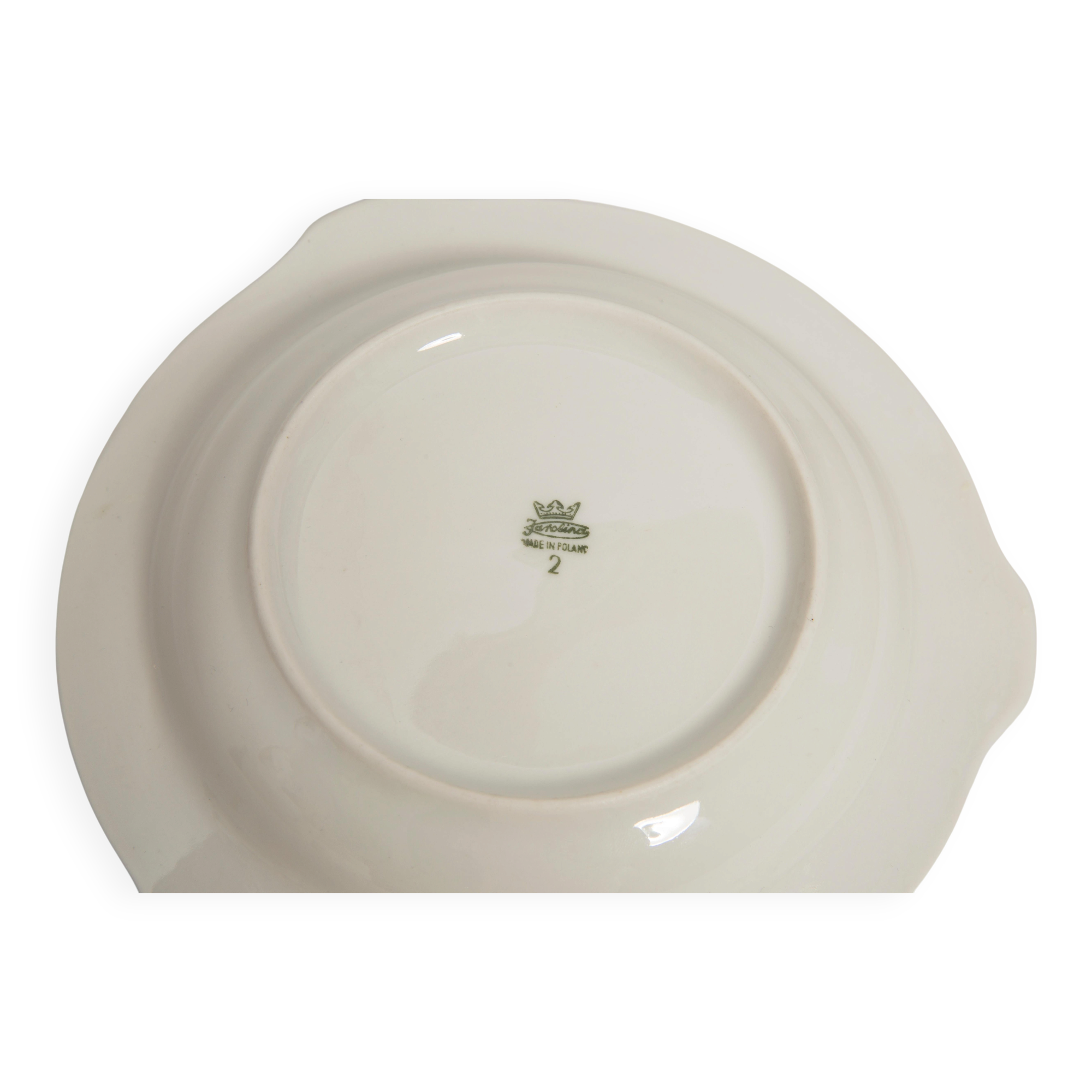 Purple lilac ceramic porcelain ashtray mid-century, Europe, 1970s
