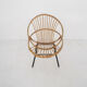 Rohe Noordwolde rattan and metal lounge chair, The Netherlands 1950's