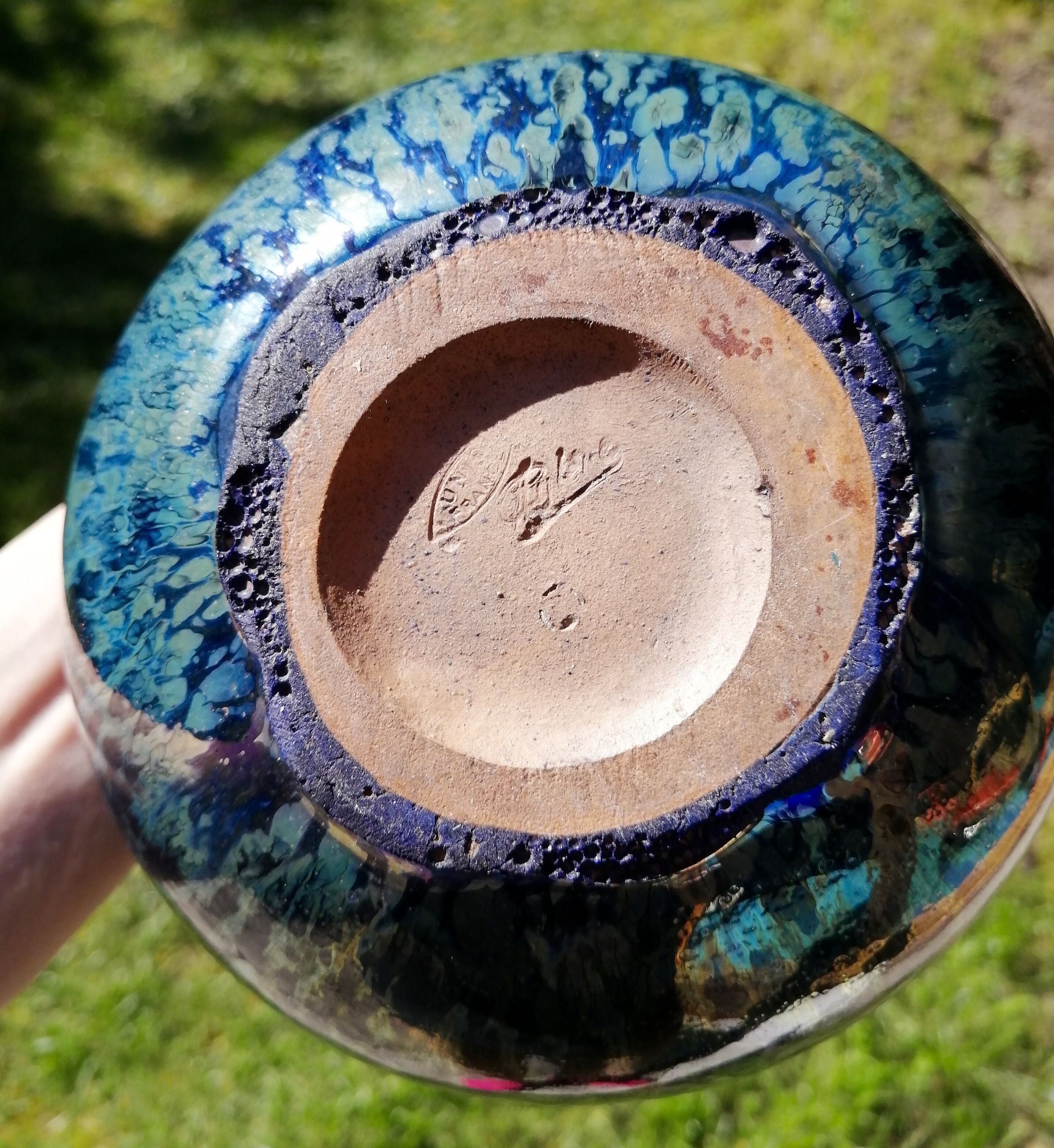 Vase double col ultramarin Alphonse Cytère