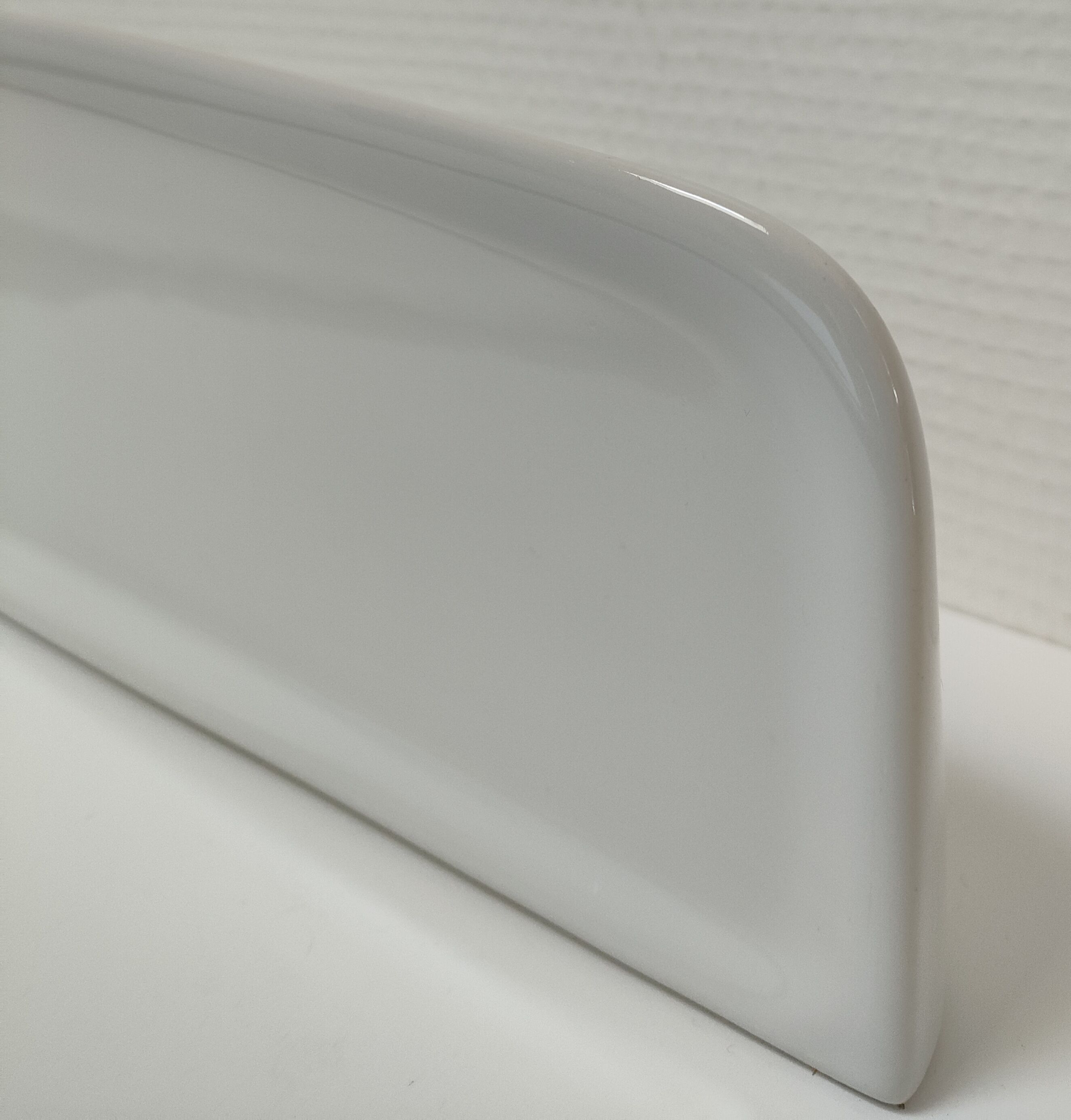 Two wall shelves ceramic glazed white vintage