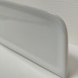 Two wall shelves ceramic glazed white vintage