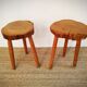Pair of brutalist stools