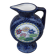 Blue ceramic vase with floral motifs