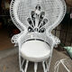 Emmanuelle armchair, peacock tail in rattan