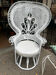 Fauteuil Emmanuelle, queue de paon en rotin