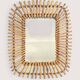 Bamboo And Rattan Midcentury French Riviera Italian Mirror, 1960s