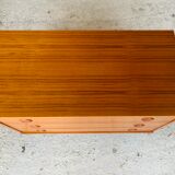 Vintage chest of drawers, Scandinavian teak style, circa 60 metal feet