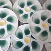 8 assiettes à huitres Salins France