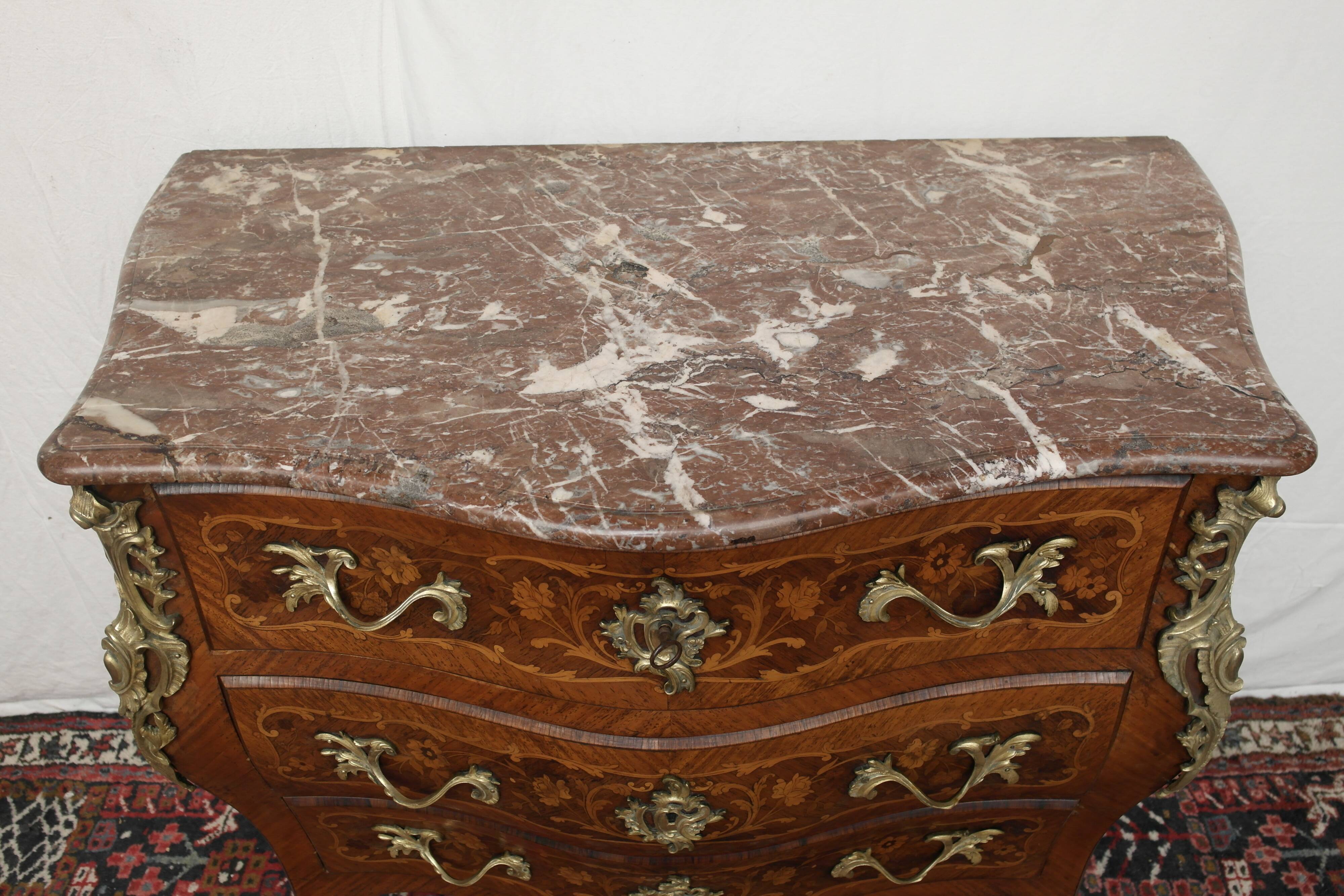 Napoleon III-era dresser in marquetry