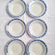 Assiettes creuses / Assiettes à salades Art Déco Badonviller bleu