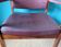 Pair of armchairs in Rio rosewood and plum leather, Denmark 1960