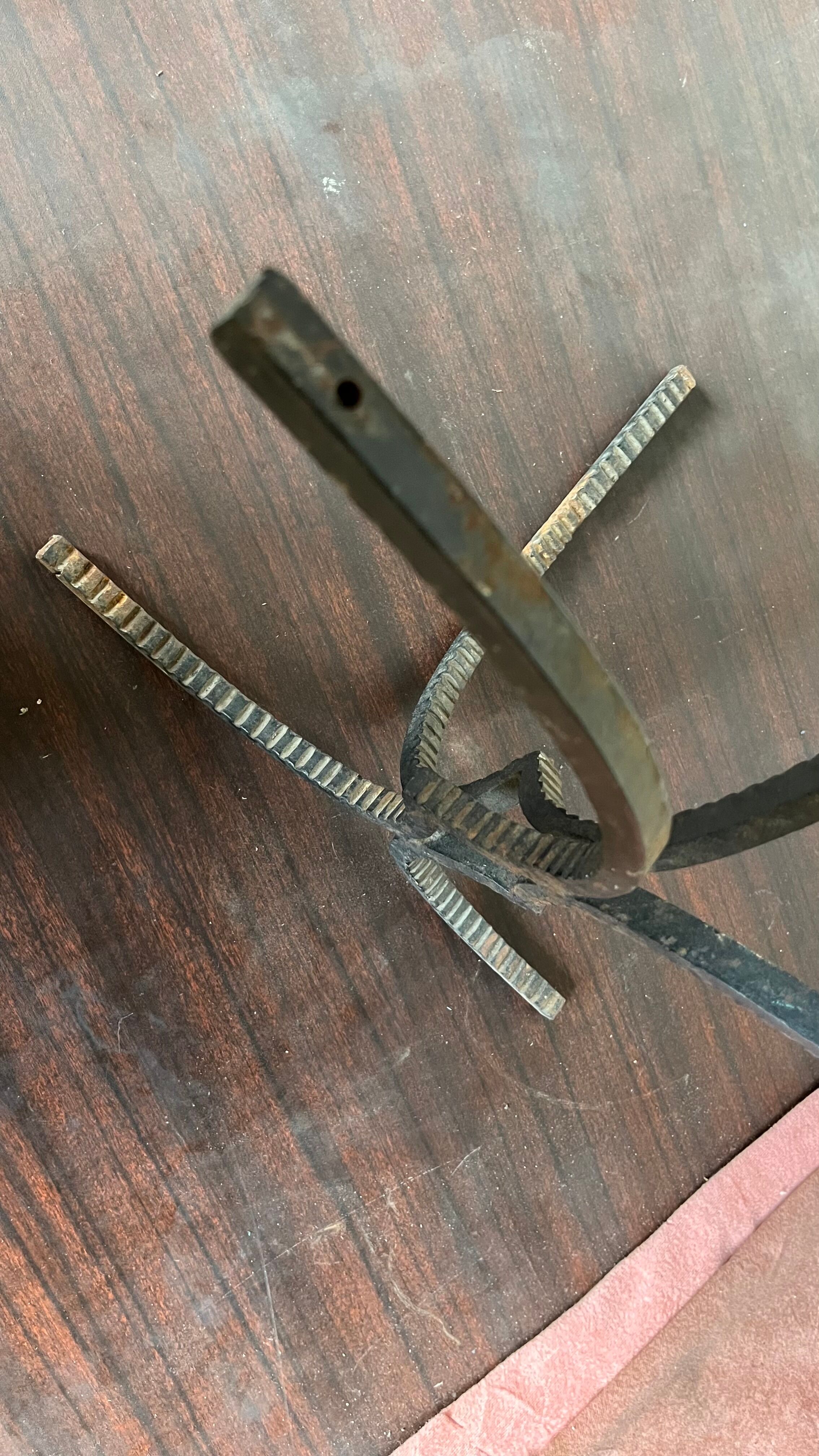 Wrought iron coffee table legs