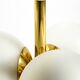 1960s Space Age brass table lamp by Kaiser Leuchten  with 3 glass globes