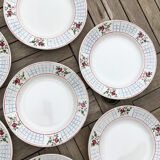 Set of 7 flat plates christiane sarreguemines and digoin