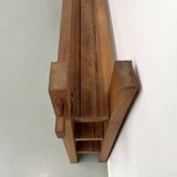 70s modernist shelf in solid elm