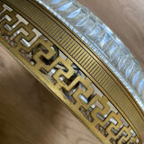 Brass and glass ceiling light