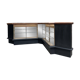 Ancien comptoir vitrine d’angle de maroquinier