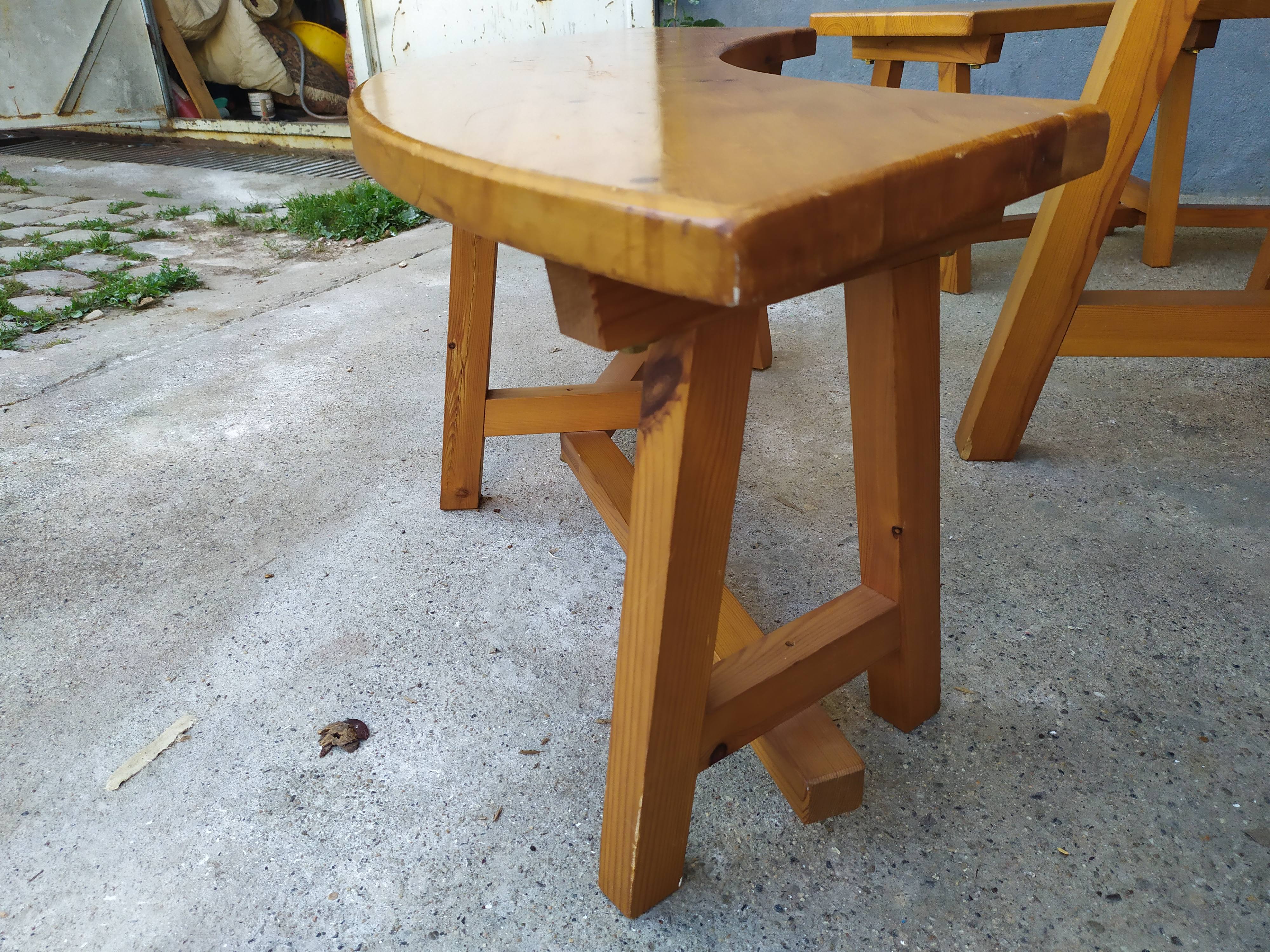 Table et banc châlet de montagne