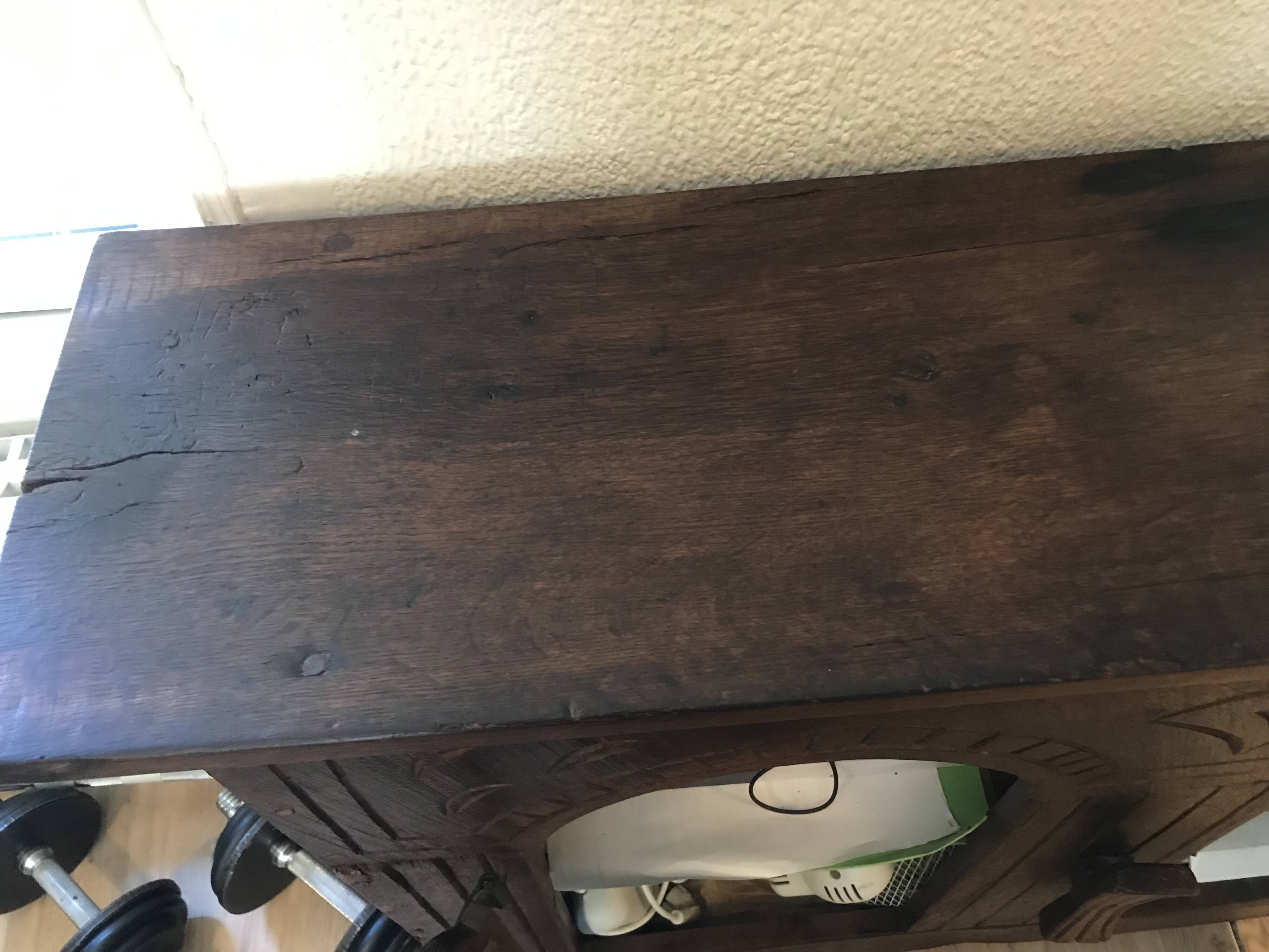 19th Century Neo-Gothic Sideboard / Chest in Solid Oak