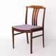 Paire de chaises suédoises vintage par LBG Group – années 1970, hêtre et tissu violet