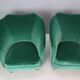 Pair of velvet armchairs Gio Ponti style