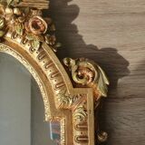 Gilded mirror signed Vincenzo Fancelli