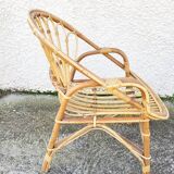 Fauteuil en rotin 1960