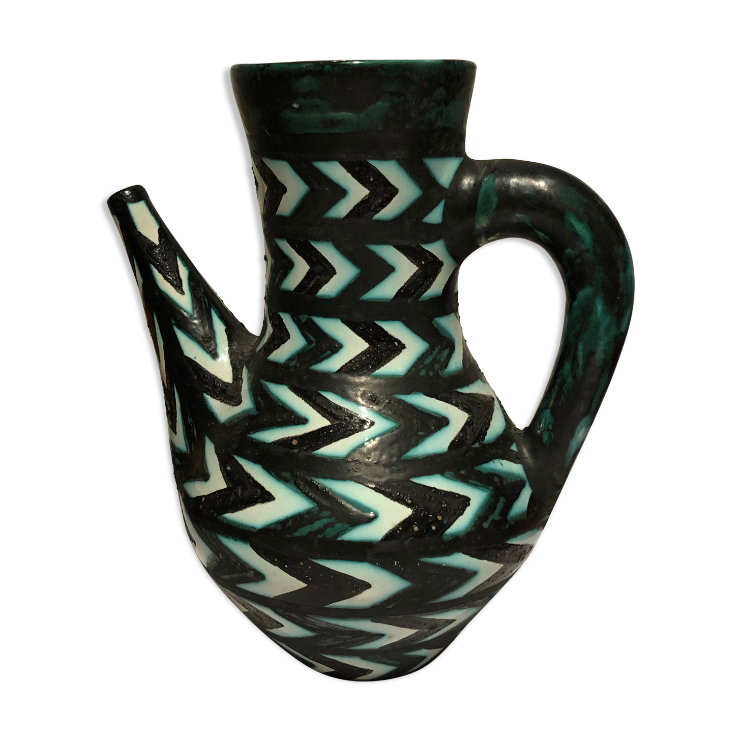 Pitcher vase in ceramics 50/60s Vallauris