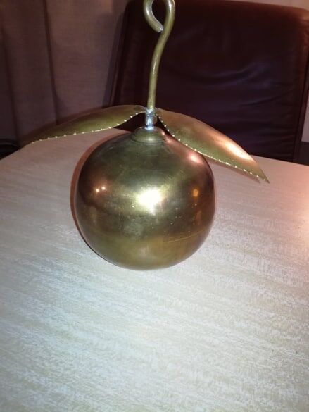 Brass deco apple