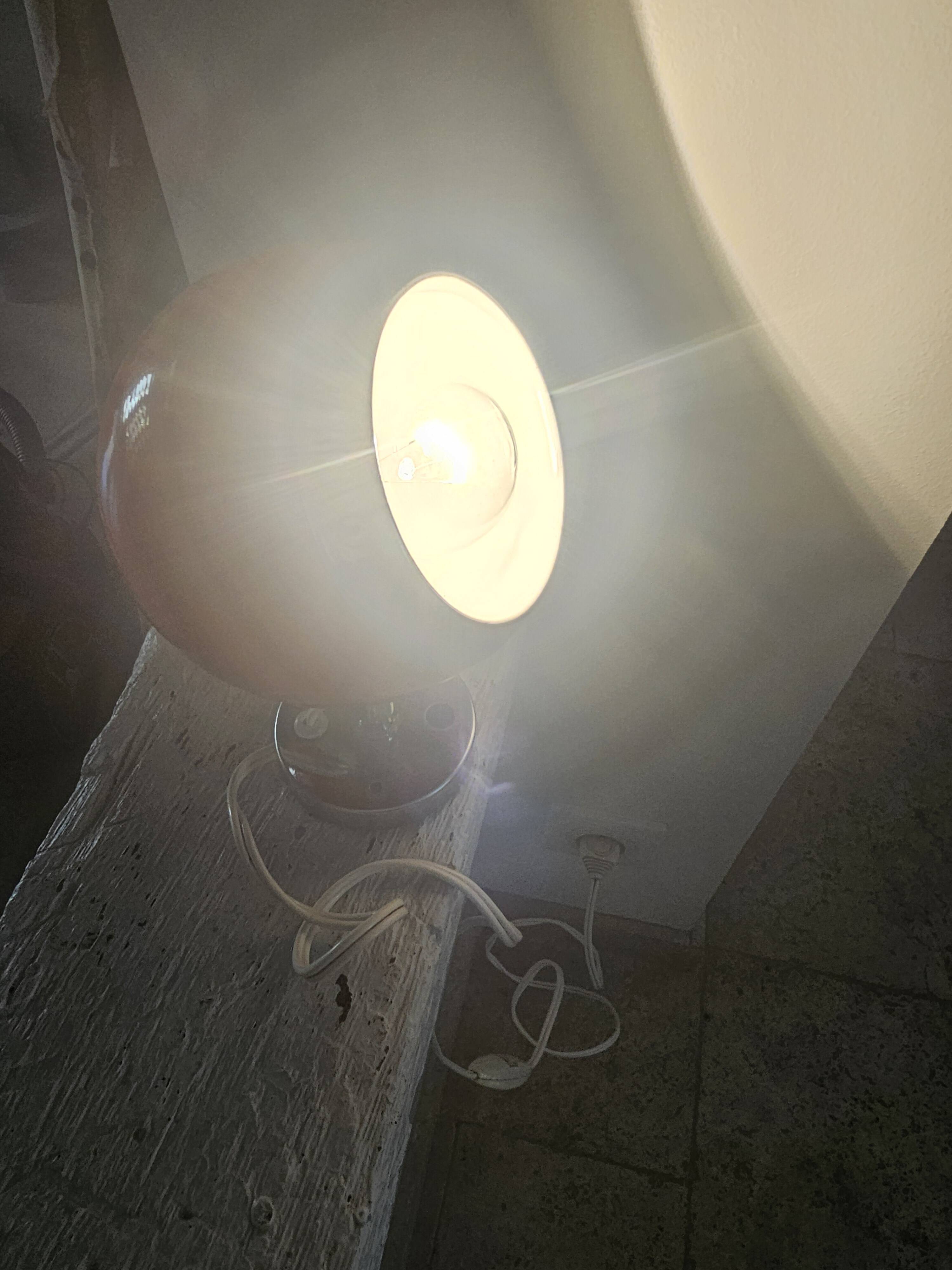 Orange Ball Lamp - Space Age - 1970s