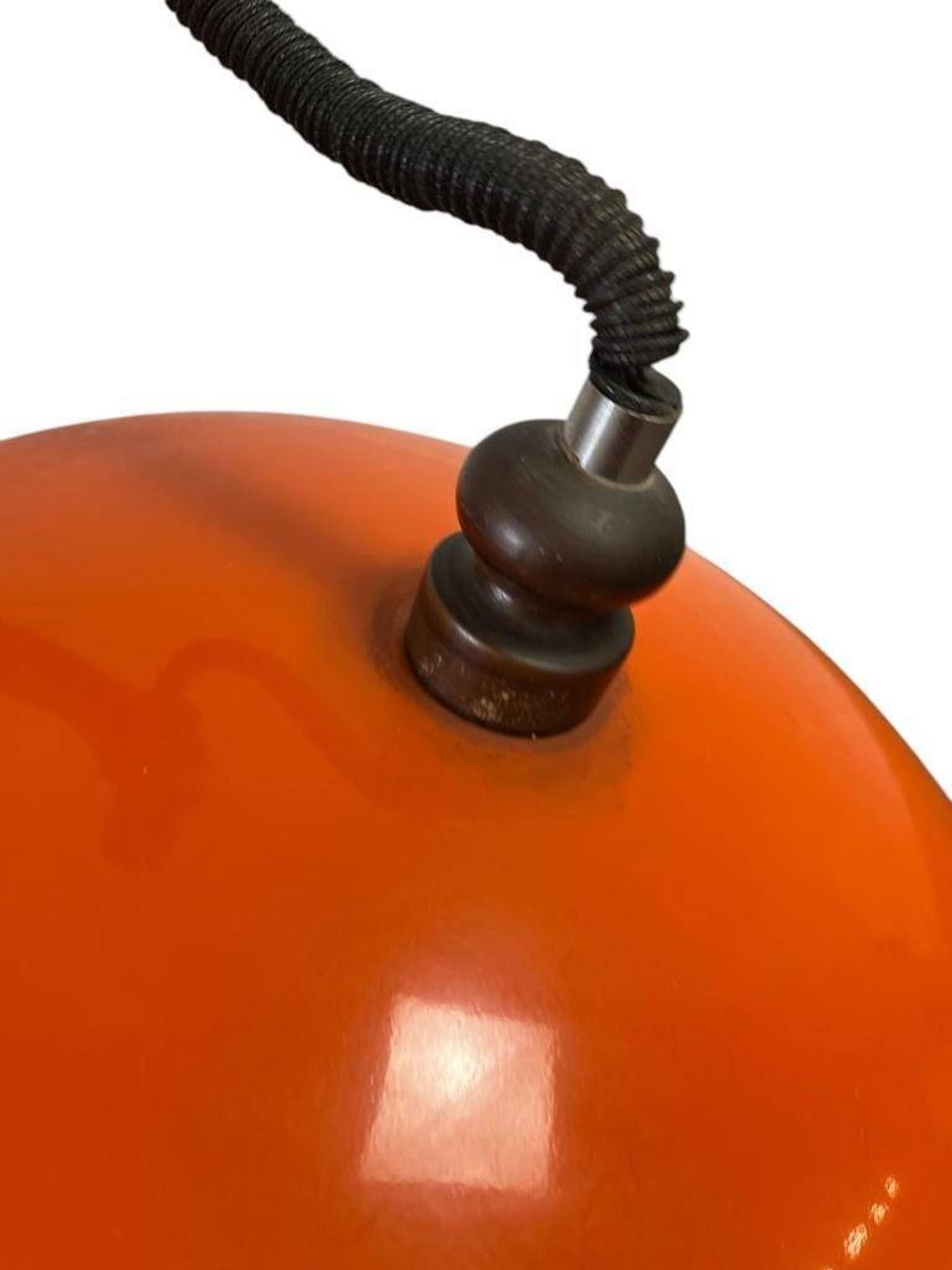 Vintage orange UFO chandelier / pendant light from the 70s