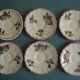 set of 6 Sarreguemines Agreste art table antique french cups plates