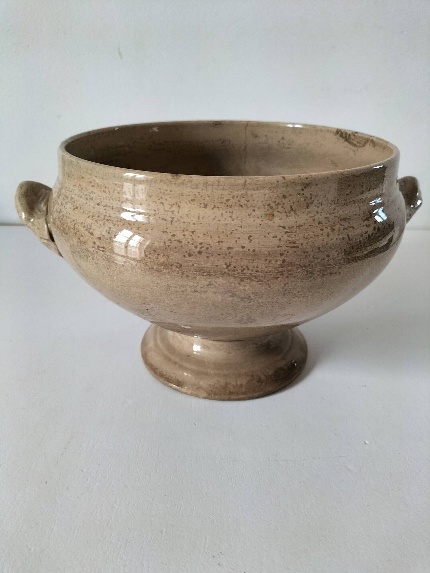 HB vegetable dish Choisy le Roi late 19th century ultra patinated