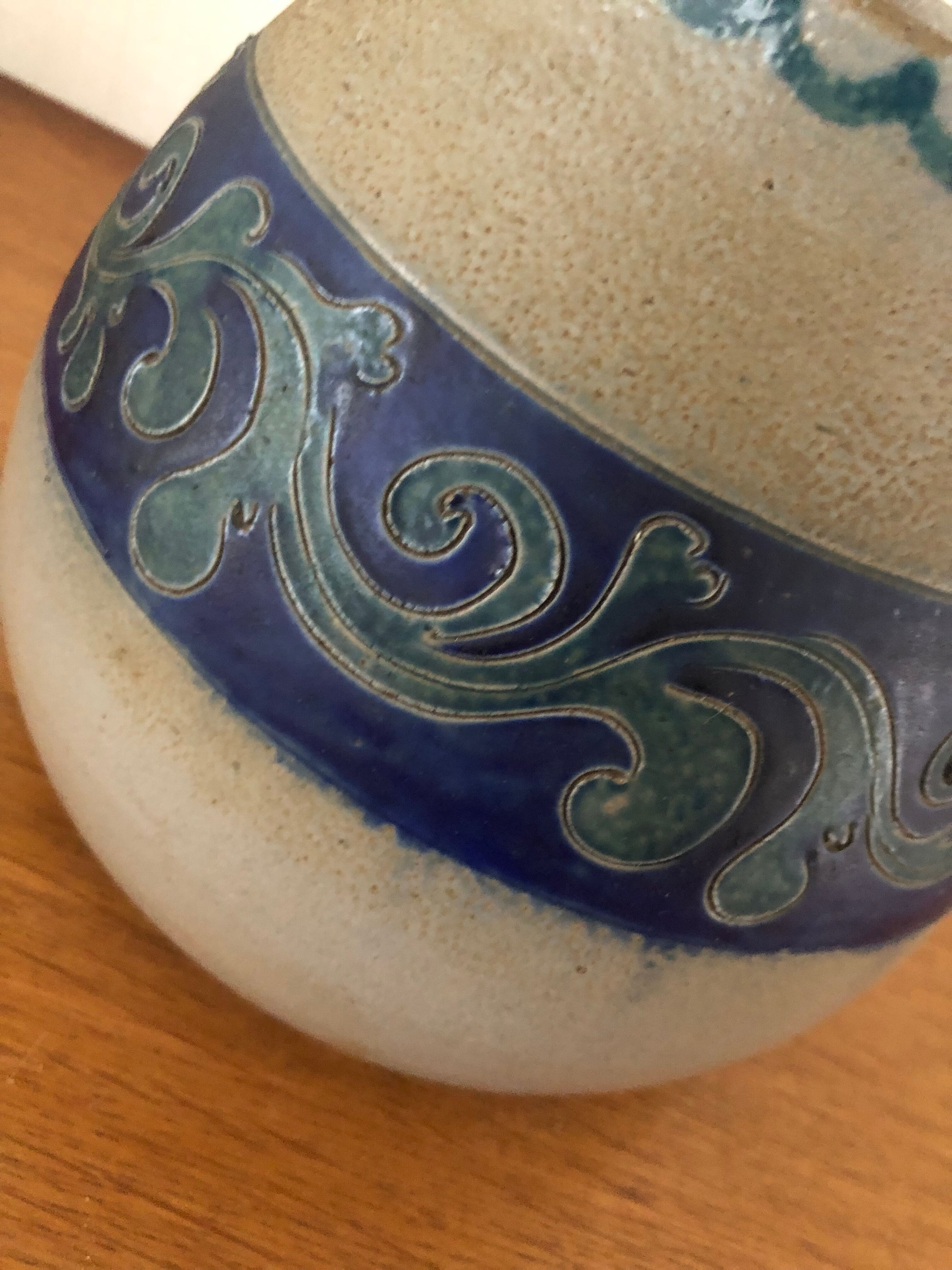 Pot vase en grès d’Alsace Wingerter Betschdorf