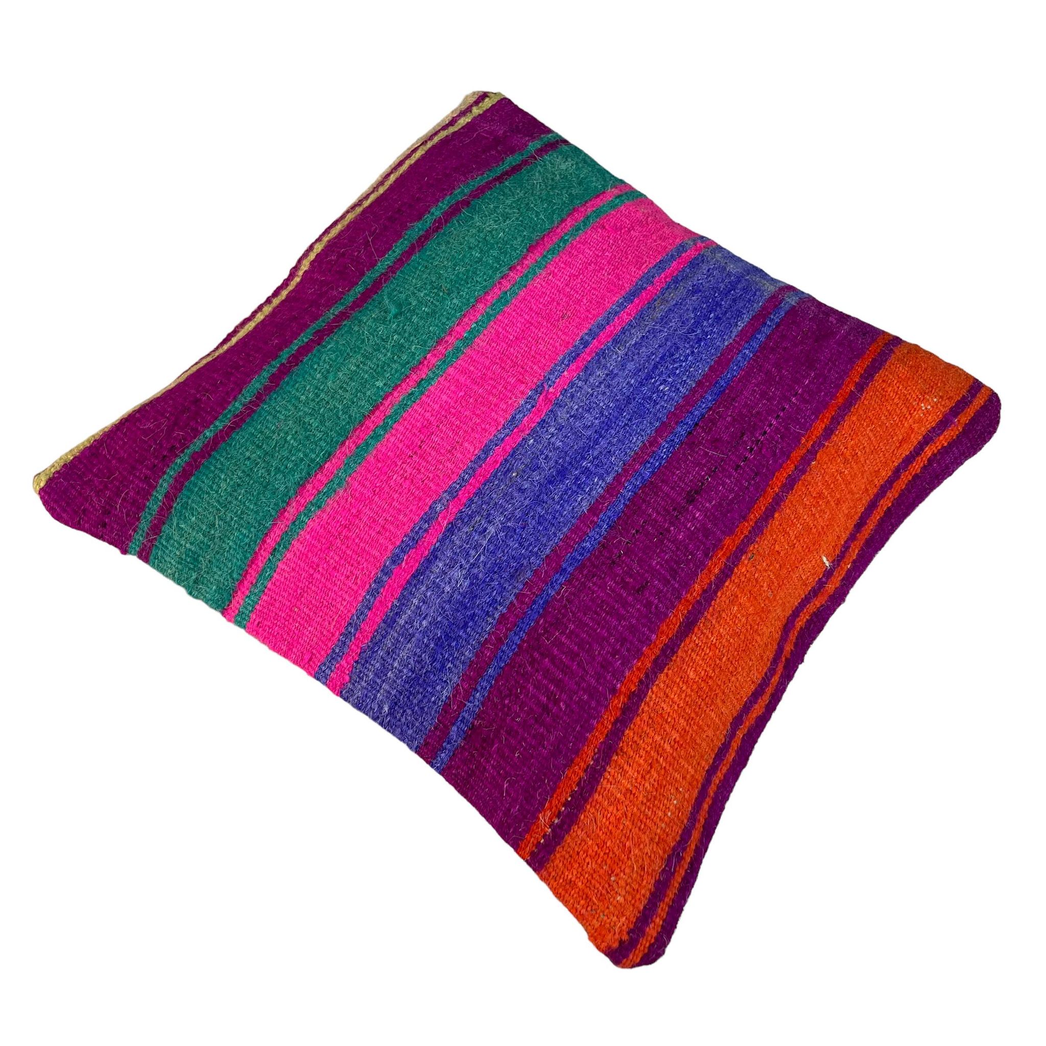 Housse de coussin kilim turc vintage, 40 x 40 cm