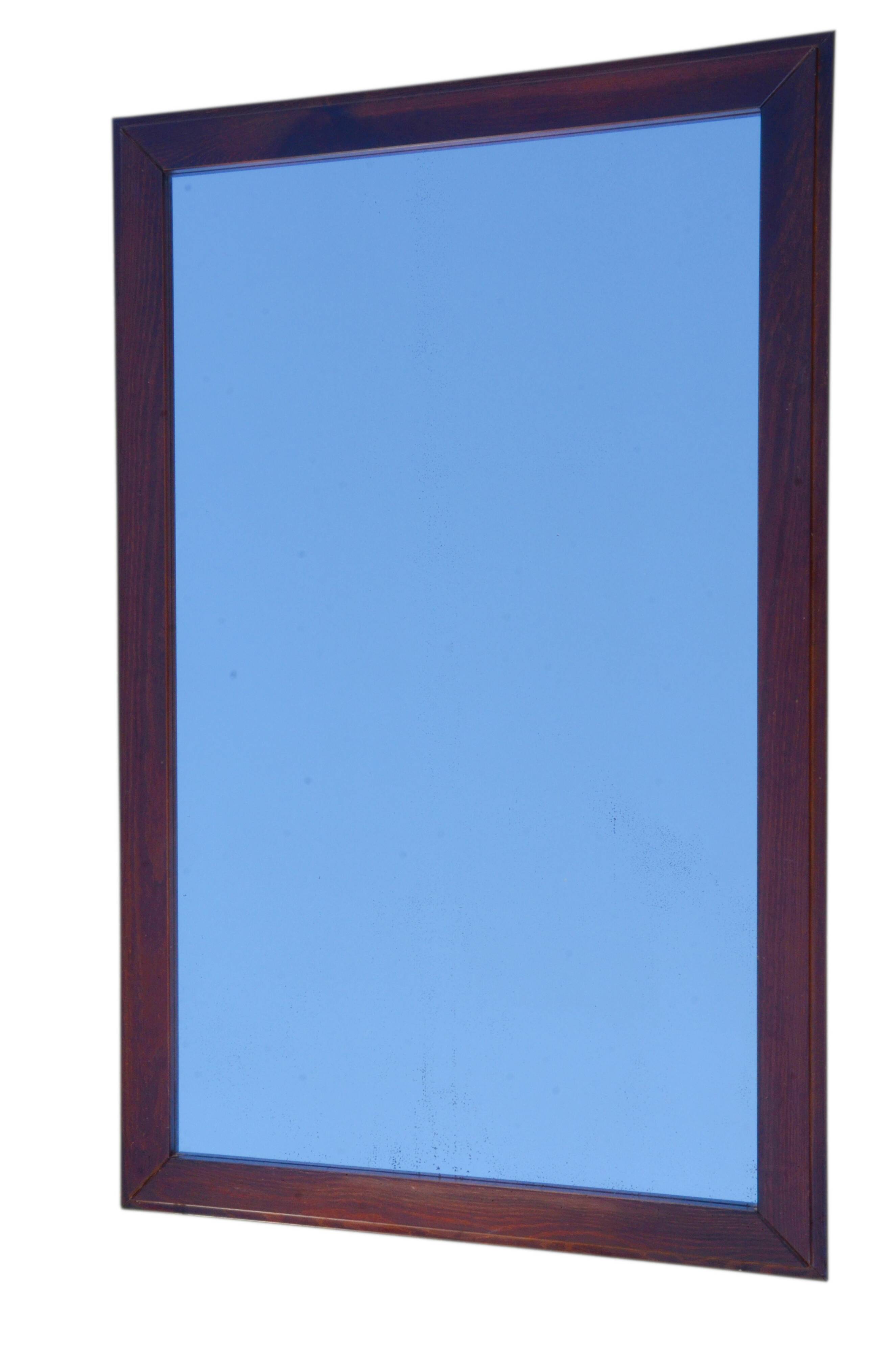 Vertical rectangular mirror in solid wood 118x75, brand Flabec, vintage.
