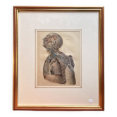 Old Print Engraving Lithograph Anatomy XIX Framed BOURGERY Lemercier