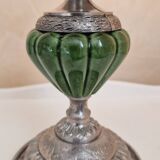 Lampe de table élégant verre et metal