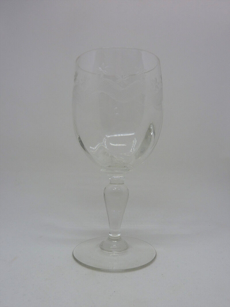 5 old engraved walking glasses