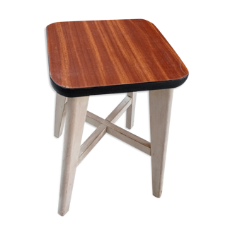 Wooden stool and formica