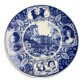 Assiette bicentenaire DELFT modèle rare