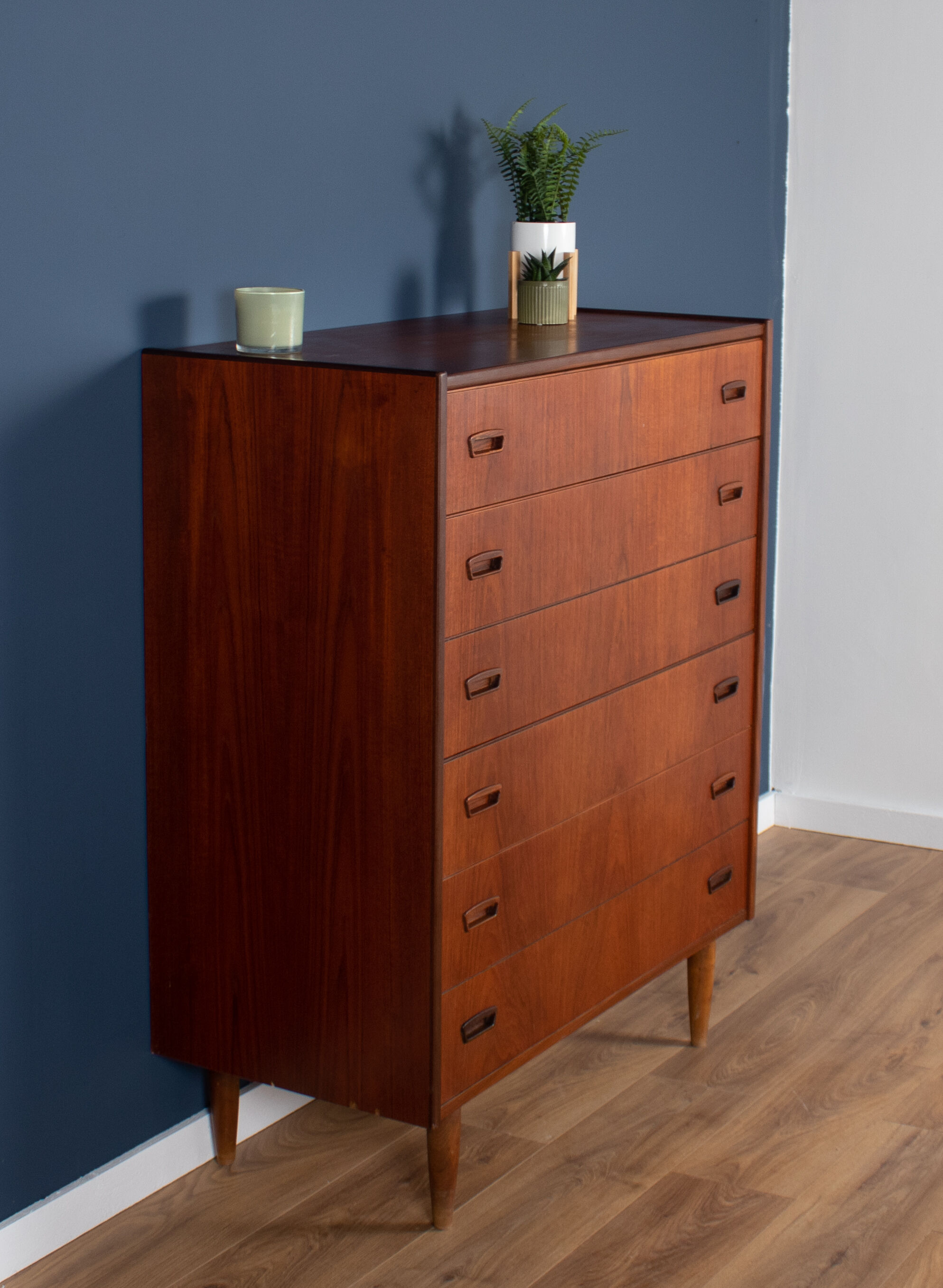 Teak 1960s Danish Mid Century Chest Of Drawers