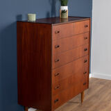 Teak 1960s Danish Mid Century Chest Of Drawers