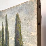 Southern landscape painting, canvas on stretcher