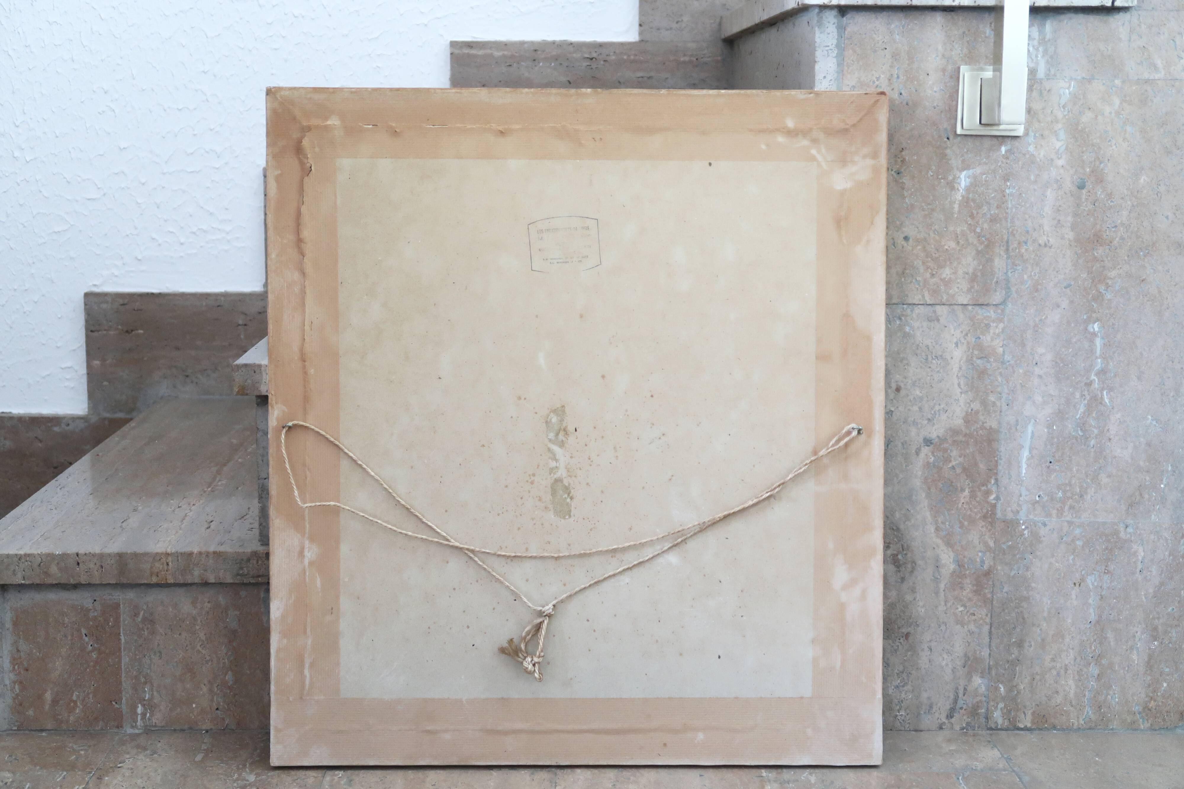 Animal portrait, painting signed by Jean Rivet, 1960s