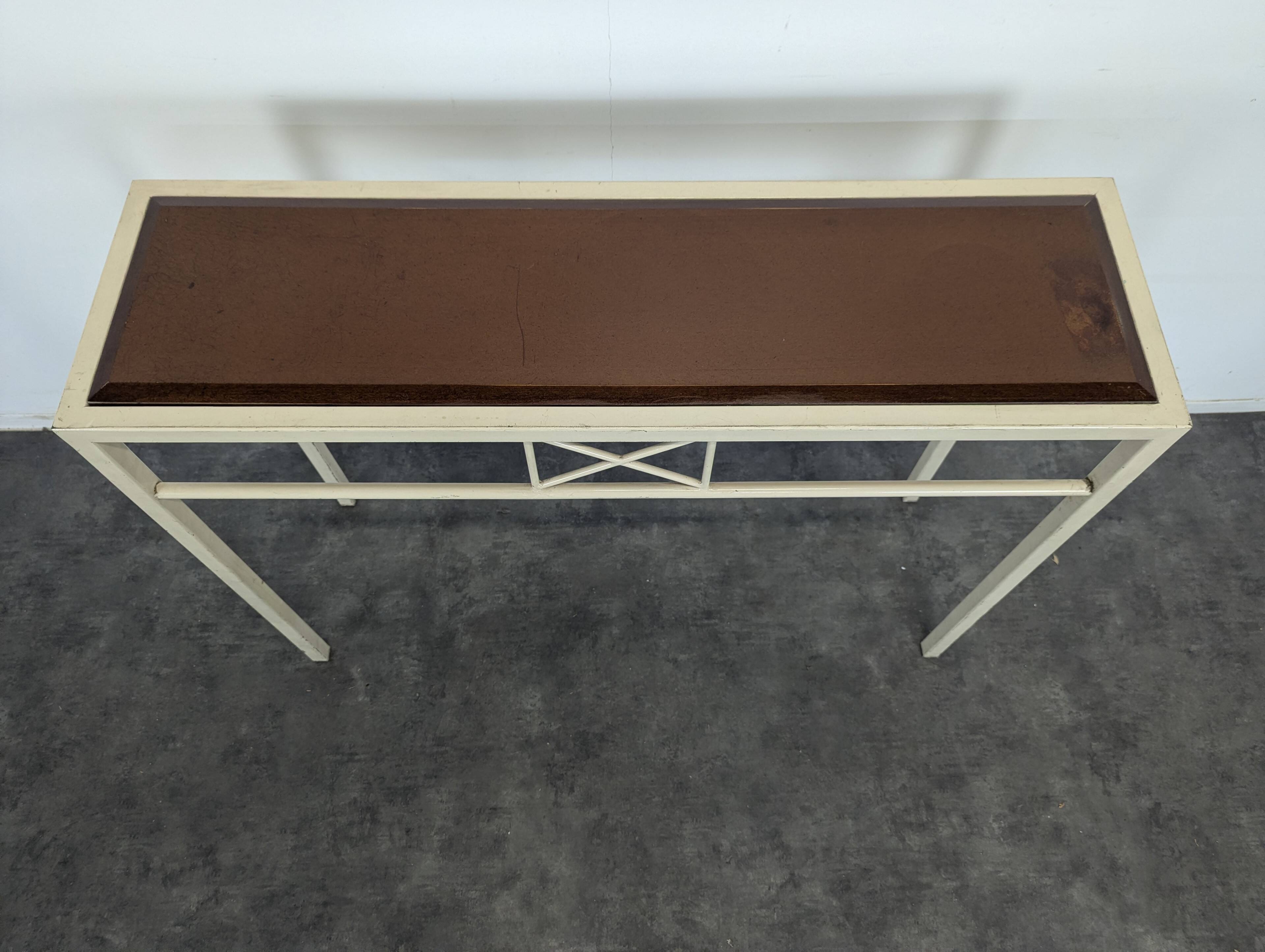 Modern wood and metal console