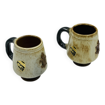 Duo de chopes en grès de Bouffioulx Guérin
