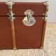 Vintage wooden and metal travel trunk
