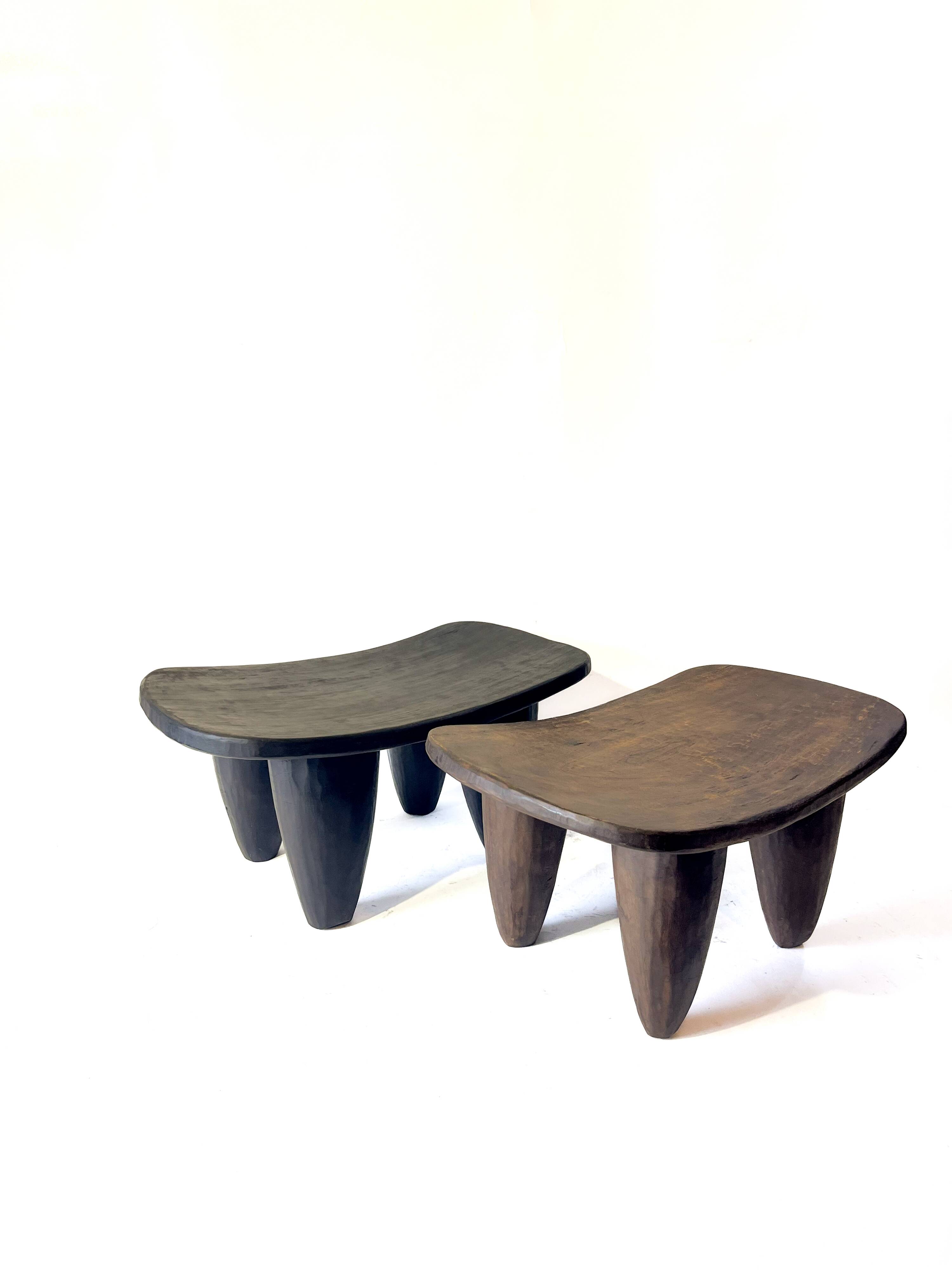 Tabouret Senoufo en bois noir, Côte d'Ivoire